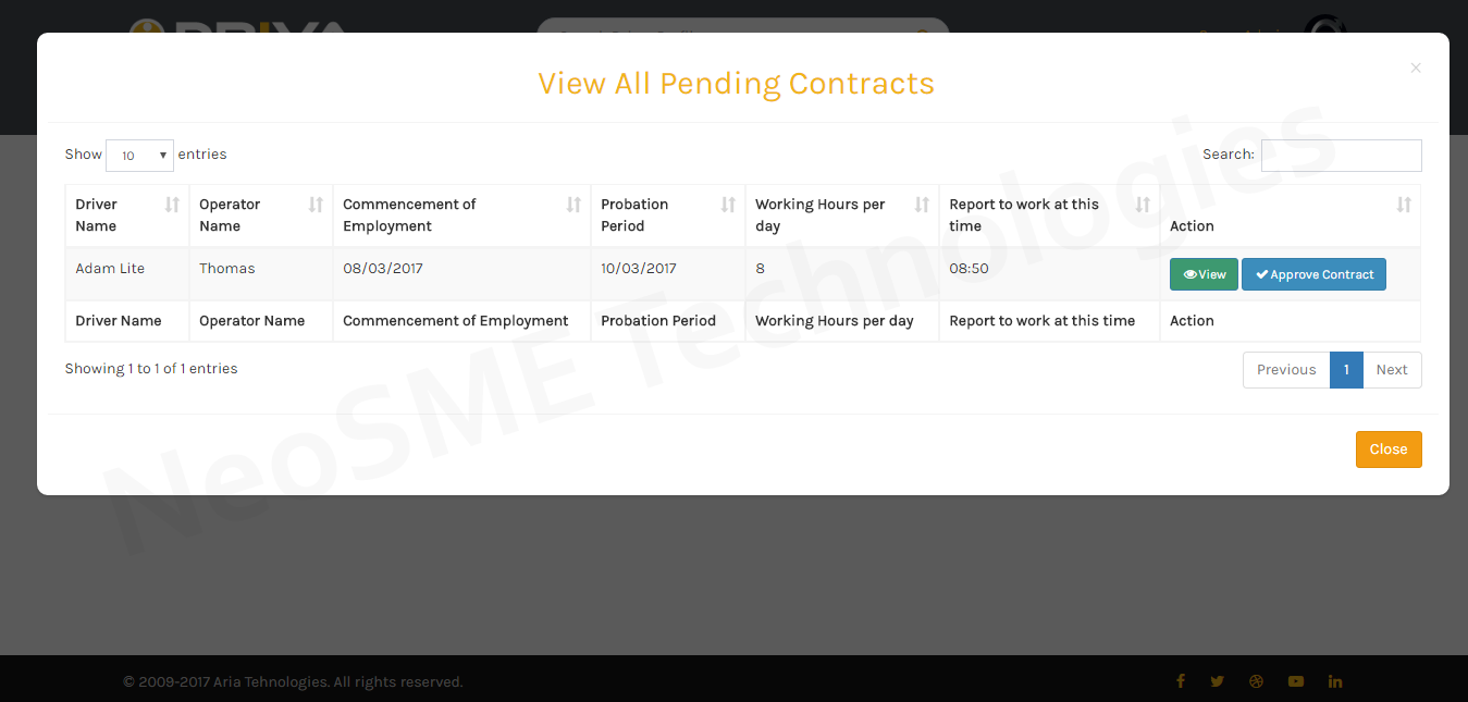 Contracts management