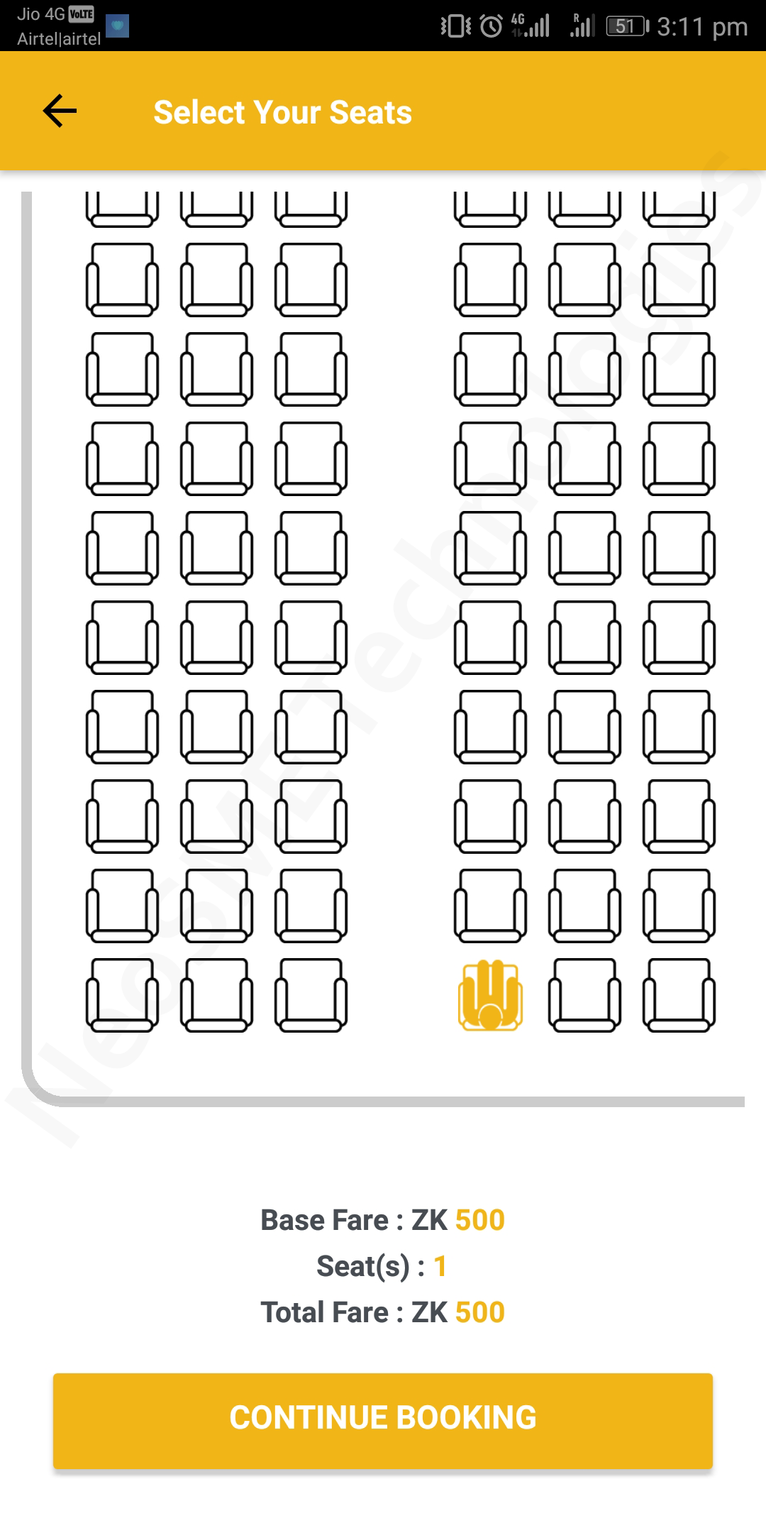 Advanced Seat selection UI built using React Native / Ant Mobile