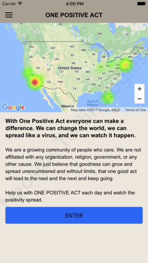 Home screen with a heatmap