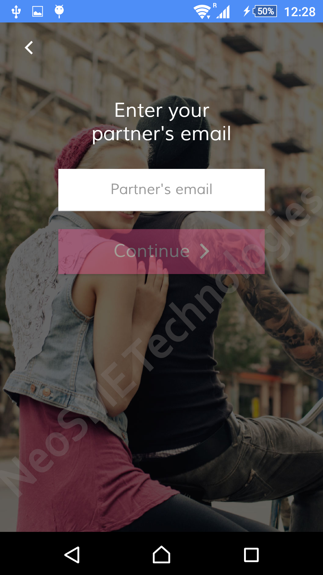 Sending invite to the partner