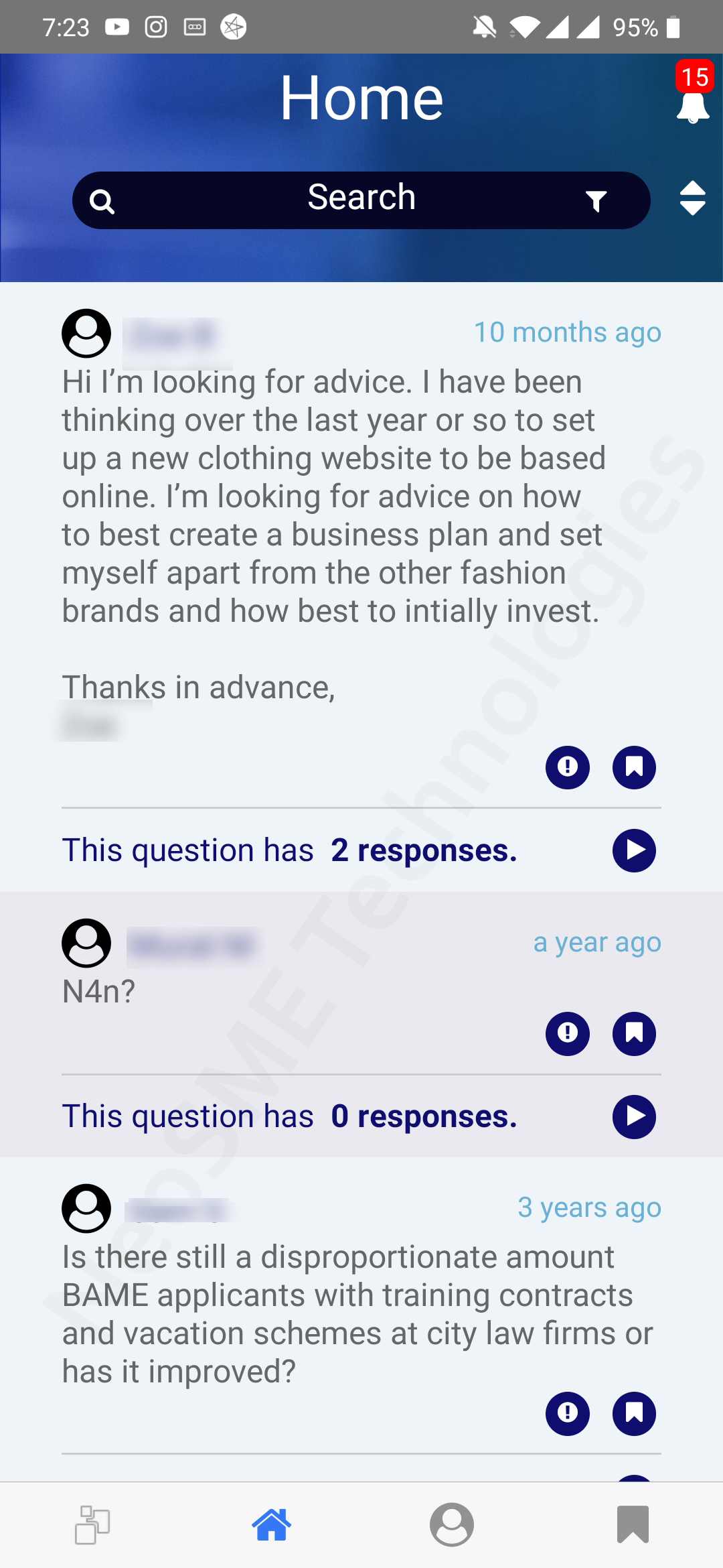 Questions and Answers Listing